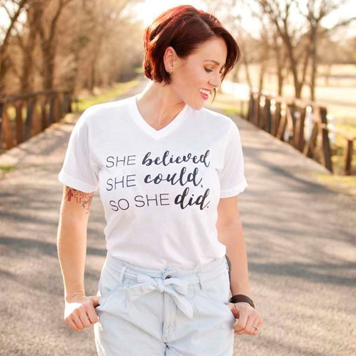 she believed she could so she did t shirt