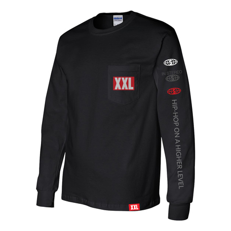 XXL Logo Pocket Long Sleeve T-Shirt - Black – XXL Mag Shop