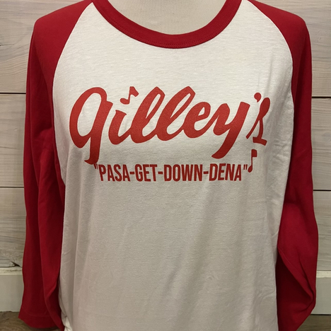Gilley's Logo Red-Sleeve Baseball T-Shirt / Pasa Get Down Dena