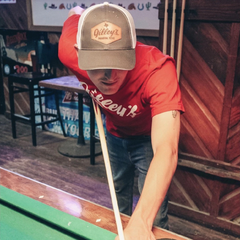 Gilley's Logo Brown Cap with Leather Patch