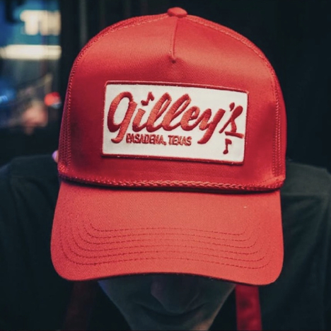 Gilley's Logo Red Braid Patch Cap